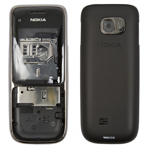 Корпус для Nokia C2 01, High Copy, чорний