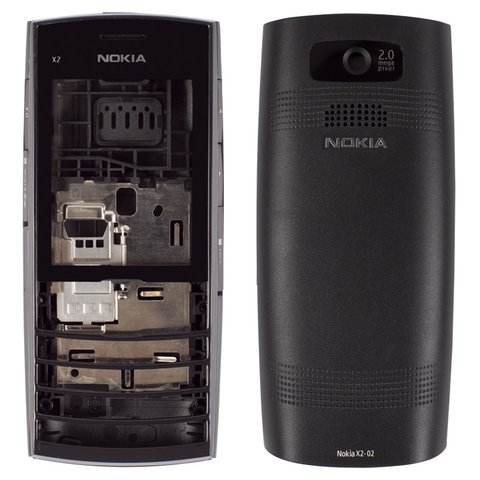 Корпус для Nokia X2 02, High Copy, чорний