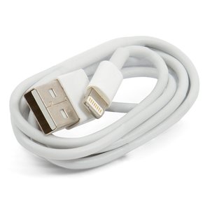 USB кабель, USB тип A, Lightning, 100 см, белый, High Copy