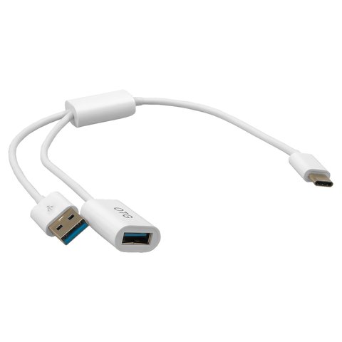 OTG кабель тип c, питание USB