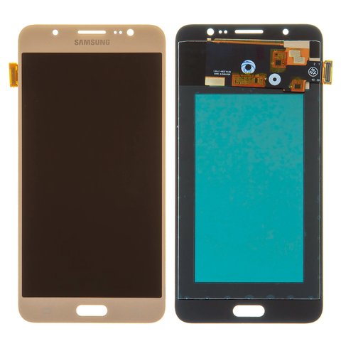 Дисплей для Samsung J710 Galaxy J7 2016 , золотистий, з регулюванням яскравості, Best copy, без рамки, Сopy, TFT 