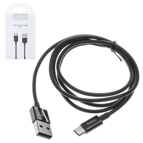 USB кабель Hoco X23, USB тип C, USB тип A, 100 см, 2 A, чорний