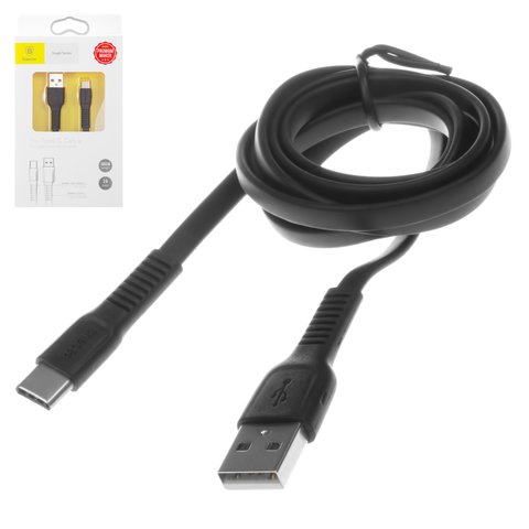 USB кабель Baseus Tough, USB тип C, USB тип A, 100 см, 2 A, черный, #CATZY B01