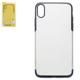 Чохол Baseus для iPhone XS Max, синій, прозорий, силікон, #ARAPIPH65-MD03