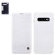 Чехол Nillkin Qin leather case для Samsung G975 Galaxy S10 Plus, белый, книжка, пластик, PU кожа, #6902048171565