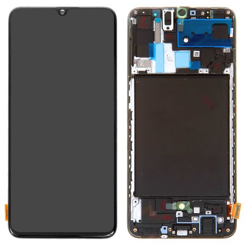Дисплей для Samsung A705 Galaxy A70, чорний, з рамкою, Original PRC , original glass