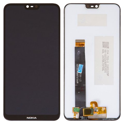 Дисплей для Nokia 6.1 Plus, X6 2018 , черный, без рамки, Оригинал переклеено стекло 