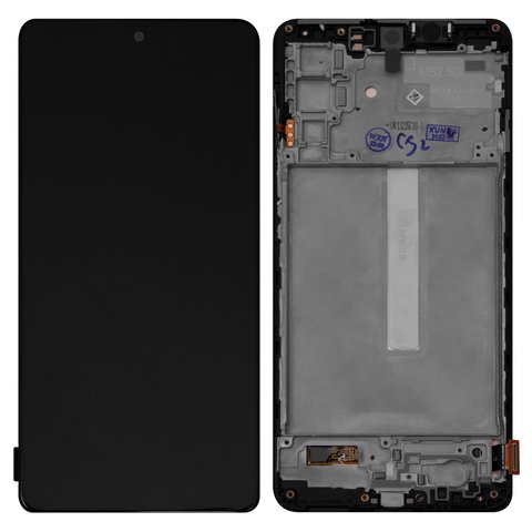 Дисплей для Samsung M526 Galaxy M52 5G, чорний, з рамкою, Original, сервісне опаковання, #GH82 27091A GH82 27094A