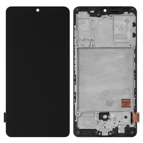 Дисплей для Samsung A415 Galaxy A41, чорний, з рамкою, High Copy, OLED 