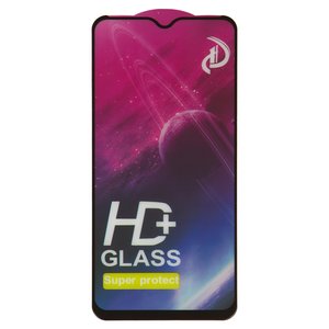Защитное стекло All Spares для Samsung A207F DS Galaxy A20s, 0,33 мм 9H, совместимо с чехлом, Full Glue, черный, cлой клея нанесен по всей поверхности