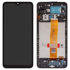 Дисплей FLYCDI для Samsung A125F Galaxy A12, черный, с рамкой, SM A125 A127 A02