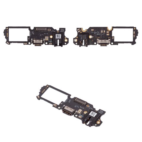 Шлейф для Oppo A5 2020 , A9 2020 , конектора навушників, конектора зарядки, з мікрофоном, High Copy, плата зарядки