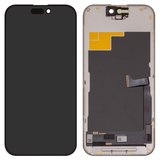 Дисплей для iPhone 15 Pro, черный, с рамкой, High Copy, без микросхемы, (OLED), YK OEM hard