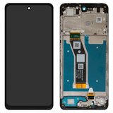 Дисплей для Motorola Moto E14, Moto G04, Moto G04s, черный, с рамкой, Original (PRC)