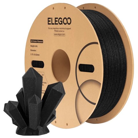 Філамент для 3D принтера ELEGOO PLA Sparkle Black, 1 кг