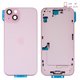 Корпус для iPhone 15 Plus, розовый, с держателем SIM-карты, с боковыми кнопками, Original (PRC), EU version