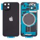 Задня панель корпуса для iPhone 14, чорна, із склом камери, Original (PRC), Midnight, small hole