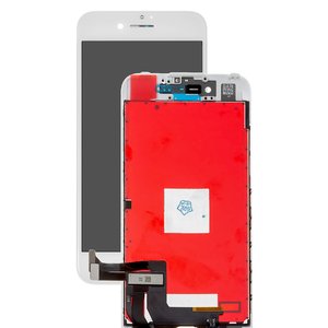 Pantalla LCD puede usarse con iPhone 7, blanco, con marco, AAA, tianma