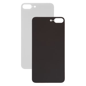Housing Back Cover compatible with iPhone 8 Plus, white, no need to remove the camera glass, big hole 