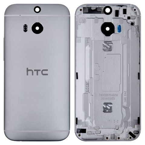 Housing Back Cover compatible with HTC One M8, gray 