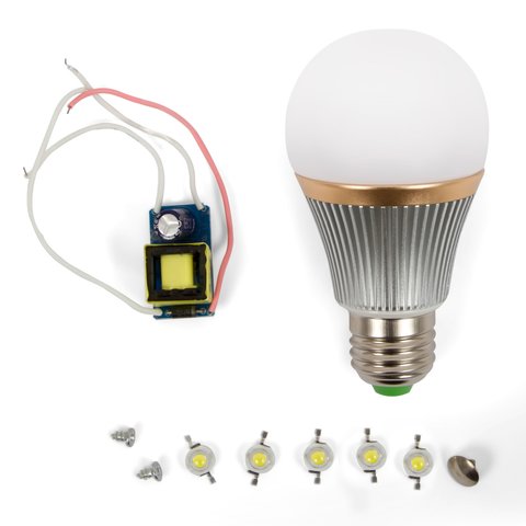 LED Light Bulb DIY Kit SQ Q22 5 W warm white, E27 