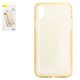 Case Baseus compatible with iPhone X, iPhone XS, (golden, transparent, protective, silicone) #ARAPIPH58-SF0V