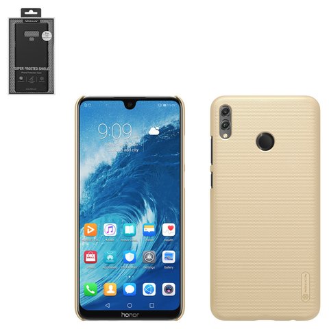 Case Nillkin Super Frosted Shield compatible with Huawei Honor 8X Max, golden, with support, matt, plastic  #6902048164345