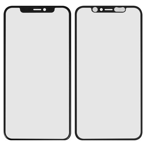 Housing Glass compatible with iPhone 11 Pro, with OCA film, black 
