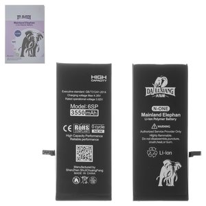 Аккумулятор Da Luxiang для Apple iPhone 6S Plus, Li ion, 3,82 B, 3550 мАч, повышенная ёмкость, original IC