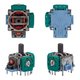 3D Joystick Mechanism compatible with Sony PlayStation 4, PlayStation 4 Pro, PlayStation 4 Slim, PS4, PS4 Pro, PS4 Slim, (3 pin, green, 10 KOhm, controller)
