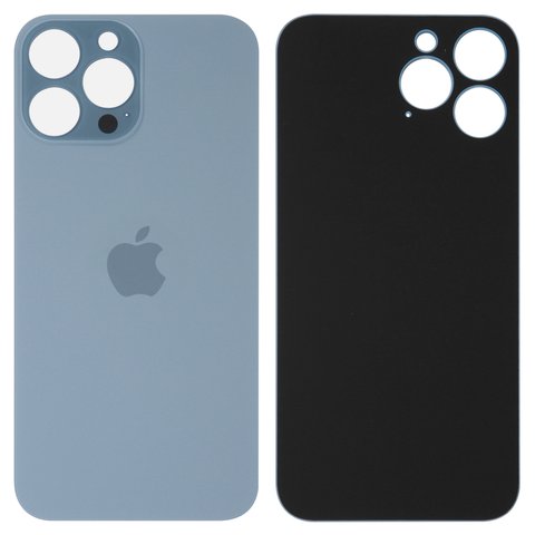 Housing Back Cover compatible with iPhone 13 Pro Max, blue, no need to remove the camera glass, sierra Blue, big hole 
