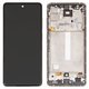 Pantalla LCD puede usarse con Samsung A525 Galaxy A52, A526 Galaxy A52 5G, blanco, con marco, original (vidrio reemplazado)