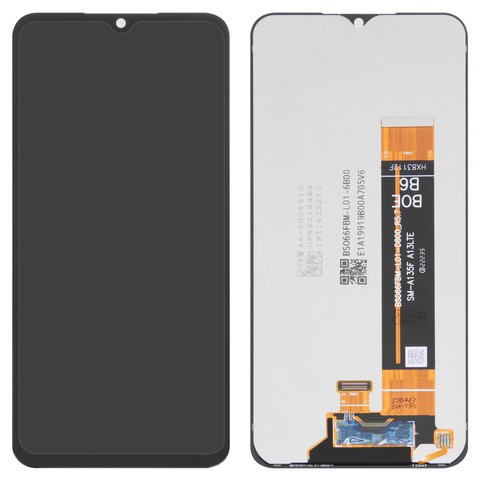 LCD compatible with Samsung A135 Galaxy A13, A137 Galaxy A13, A236B Galaxy A23 5G, M135 Galaxy M13, M236B Galaxy M23, M336B Galaxy M33, black, without frame, original change glass  , BS066FBM L01 D800_R5.7 