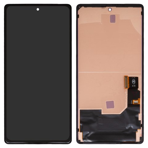 LCD compatible with Google Pixel 6, black, with frame, High Copy, OLED  GB7N6, G9S9B16 