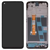 LCD compatible with Oppo A52, (black, with frame, Original (PRC), CPH2061, CPH2069, PADM00, PDAM10, BS065XMM-L03-M800)