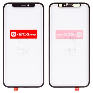 Стекло корпуса G+OCA PRO для iPhone 12 mini, с OCA пленкой, черное