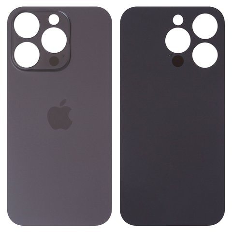 Housing Back Cover compatible with iPhone 14 Pro, black, no need to remove the camera glass, Original PRC , big hole 
