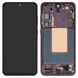LCD compatible with Samsung S926 Galaxy S24 Plus, (black, with frame, High Copy, (OLED))