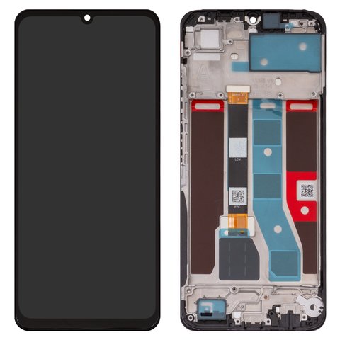 LCD compatible with Realme C51, black, with frame, Original PRC  