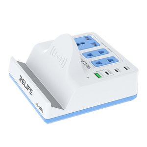 Mains Charger RELIFE RL 309H, 72 W, Wireless Charge, Quick Charge, Power Delivery PD , with socket, 4 output 