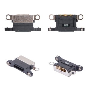 Charge Connector compatible with iPhone 13, iPhone 13 mini, iPhone 13 Pro, iPhone 13 Pro Max, black, Lightning 