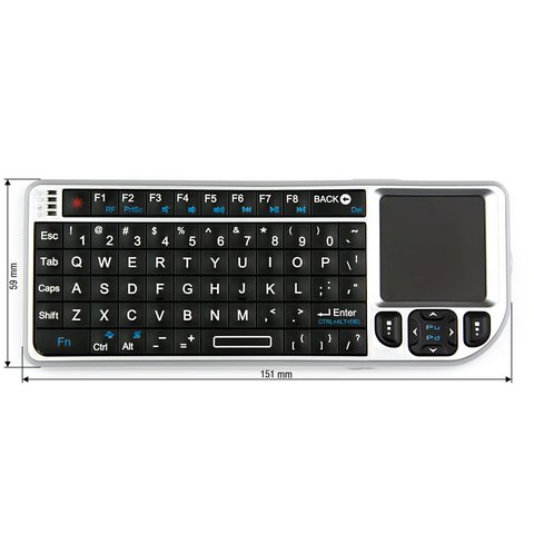 Wireless Ultra Mini Keyboard with Touchpad Silver 