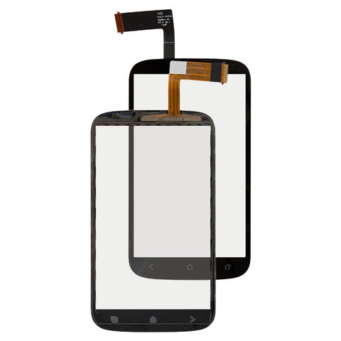 Touchscreen compatible with HTC T328e Desire X, black 