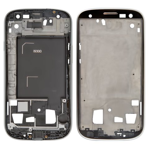 LCD Binding Frame compatible with Samsung I9300 Galaxy S3, silver 