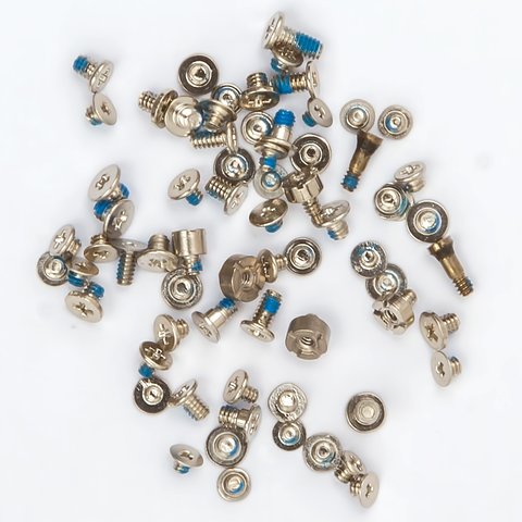 Screw compatible with iPhone 7, golden, full set 