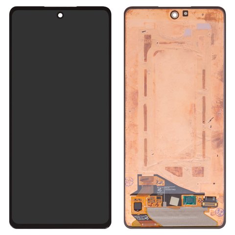 LCD compatible with Samsung A725 Galaxy A72, A726 Galaxy A72 5G, black, without frame, original change glass