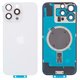 Housing Back Cover compatible with iPhone 16 Pro Max, (white, with camera lens, Original (PRC), white titanium)