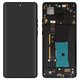 LCD compatible with Motorola Edge 40, (black, with frame, Original (PRC))