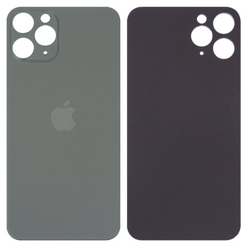 Housing Back Cover compatible with iPhone 11 Pro, green, no need to remove the camera glass, Original PRC , big hole, matte midnight green 