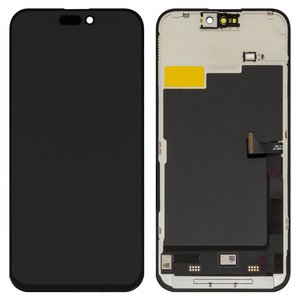Дисплей для iPhone 15 Pro Max, черный, с рамкой, AAA, TFT , ZY, LTPS HD+